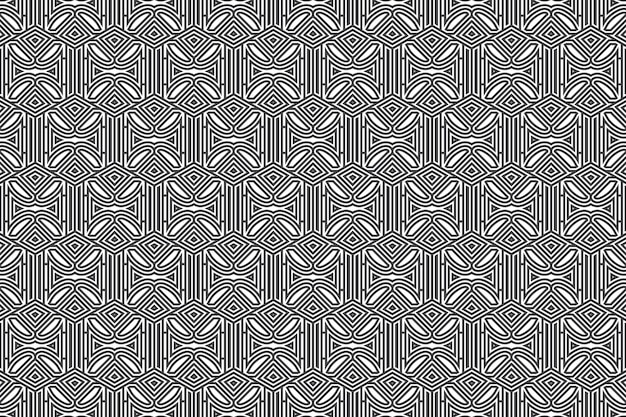 Vector decorative abstract seamless lines pattern