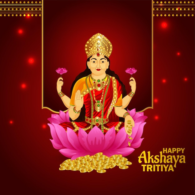 Decorative akshaya tritiya celebration background