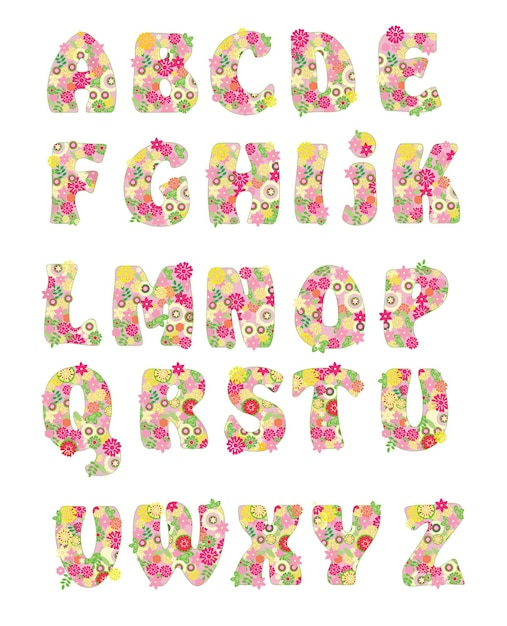 Vector decorative alphabet