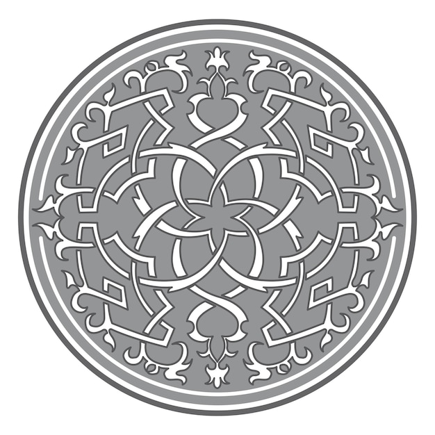 Decorative arabesque and ornamental mandala symbols set isolated vector