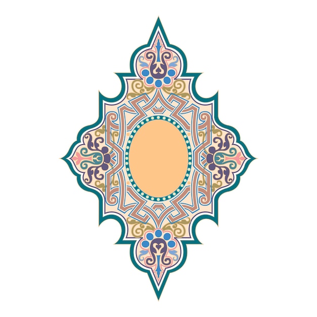 Decorative arabesque and ornamental mandala symbols set isolated vector