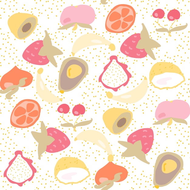 Decorative background design with summer fruits