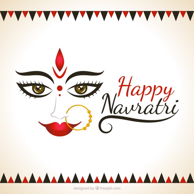 Decorative background of happy navrari