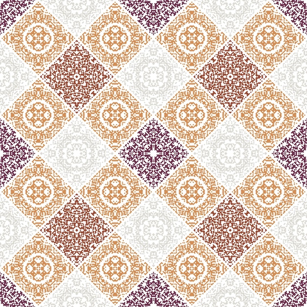 Decorative background made of small squares A collection of ceramic tiles in retro colors