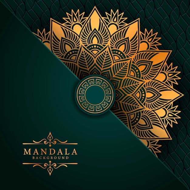 Sfondo decorativo con un elegante design di mandala di lusso