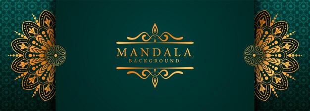 Decorative background with elegant luxury mandala design