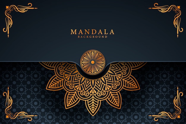 Decorative background with elegant luxury mandala design