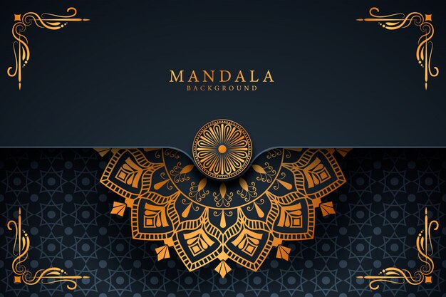 Decorative background with elegant luxury mandala design