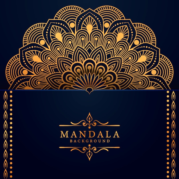 Sfondo decorativo con un elegante design mandala di lusso