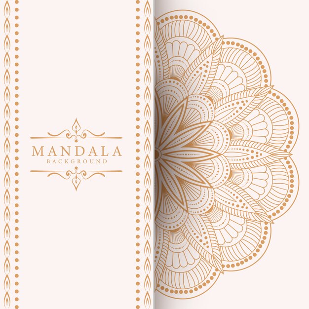 Decorative background with an elegant luxury mandala design