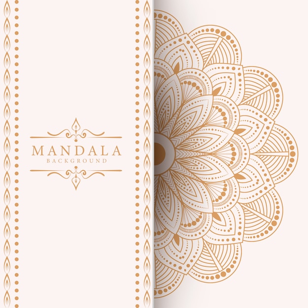 Decorative background with an elegant luxury mandala design