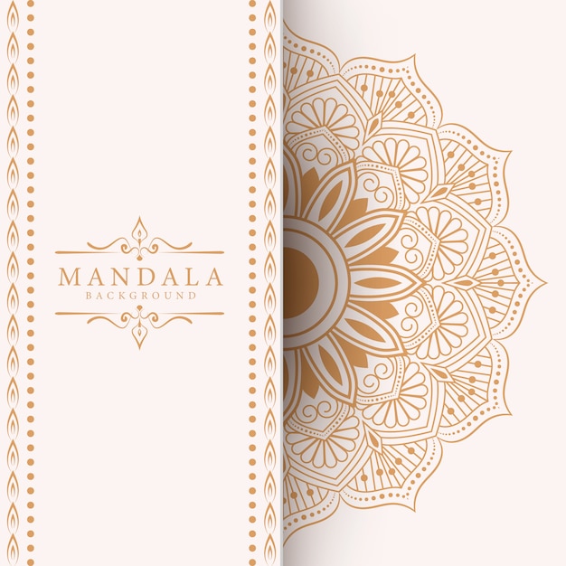 Sfondo decorativo con un elegante design mandala di lusso