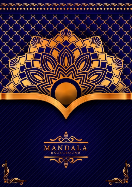 Sfondo decorativo con un elegante design di mandala di lusso