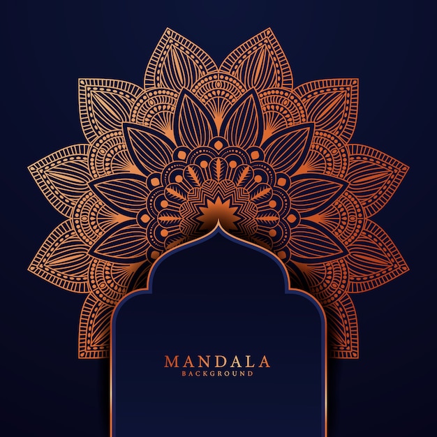 Decorative background with an elegant luxury mandala design