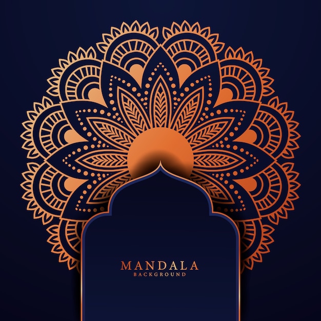 Decorative background with an elegant luxury mandala design