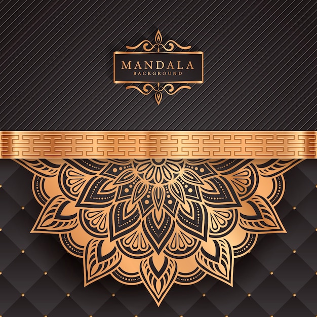 Decorative background with an elegant luxury mandala 