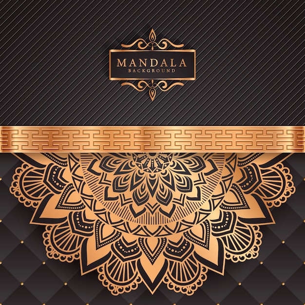 Decorative background with an elegant luxury mandala 