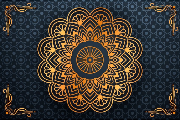 Decorative background with elegant luxury mandala 