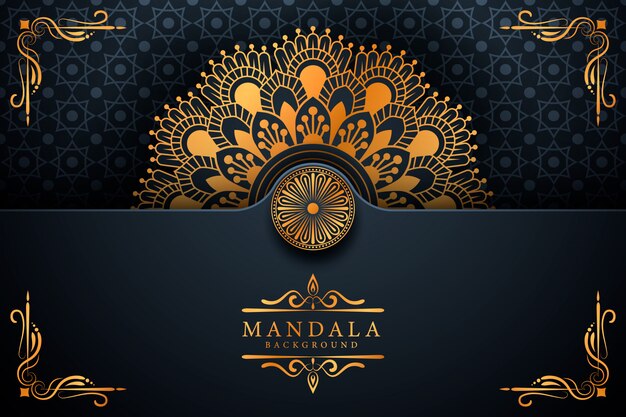 Sfondo decorativo con elegante mandala di lusso