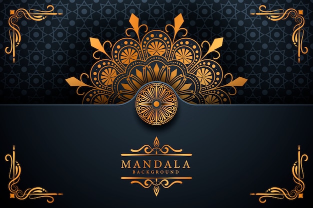 Decorative background with elegant luxury mandala 