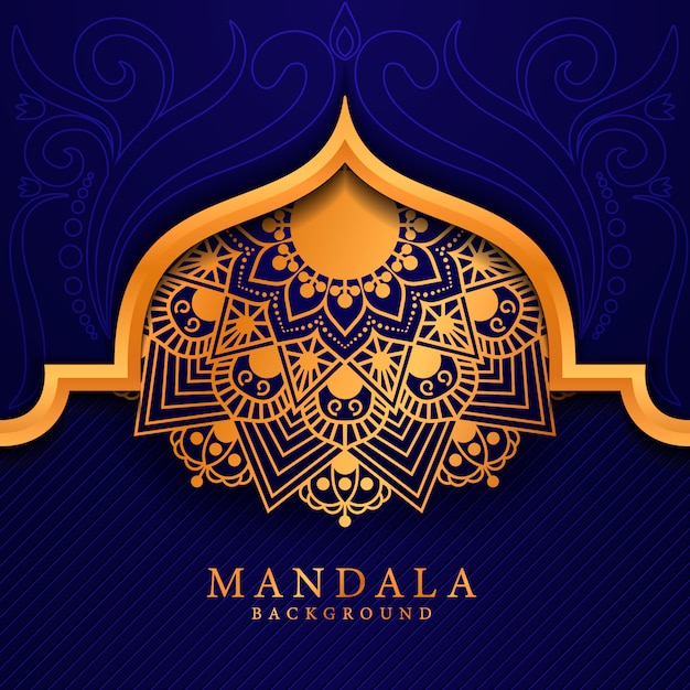 Decorative background with elegant luxury mandala 