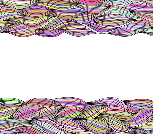 Vector decorative background with horizontal wave threads