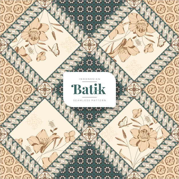 decorative batik seamless pattern 14