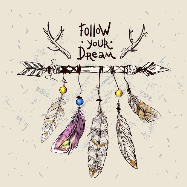 Dreamcatcher decorativo in stile boho