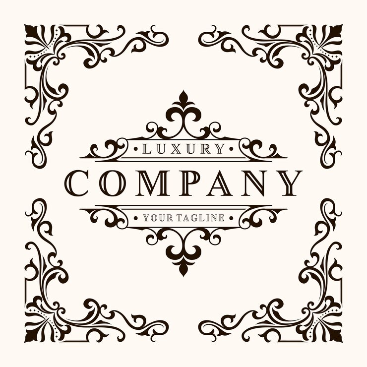 Vector decorative border ornament vintage style