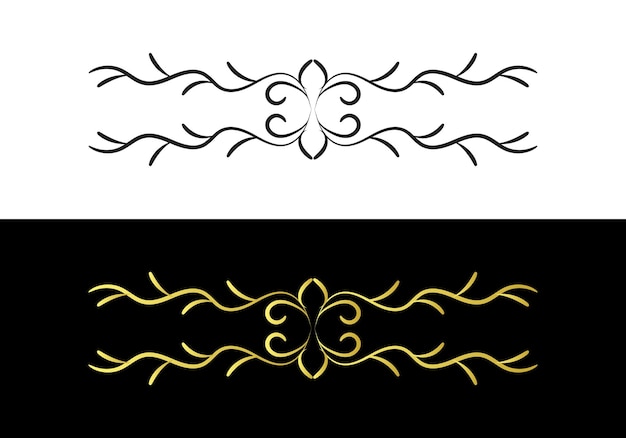 decorative border in retro style Elegant vintage calligraphic vignette or divider for greeting card