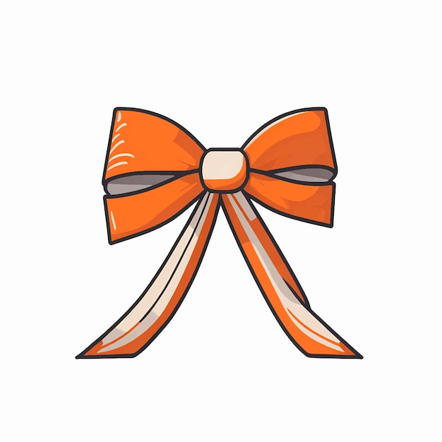 Decorative bow with long ribbon Christmas and New Year holiday decoration