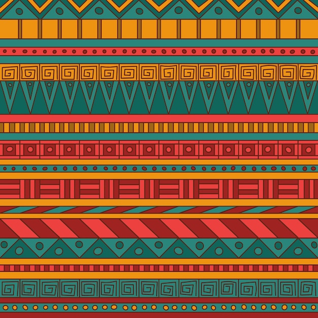 Вектор Декоративный яркий фон цветной орнамент геометрический узор с узорами