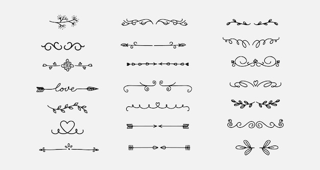 Decorative calligraphic design elements vectors