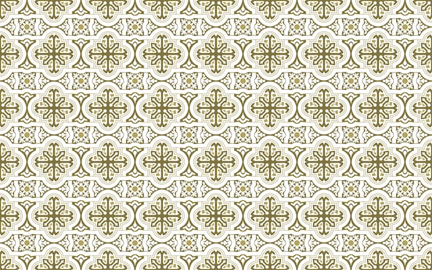 Decorative ceramic seamless tiles with ornaments