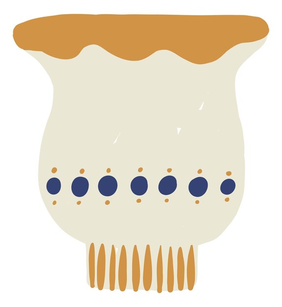 ベクトル 装飾的な陶器の花瓶 かわいい模様の手描きの食器