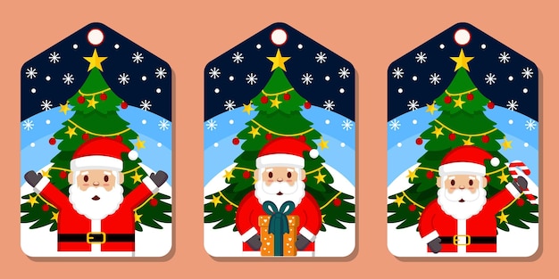 decorative christmas label collection