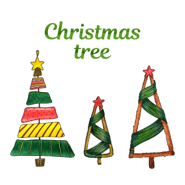 Vector decorative christmas tree