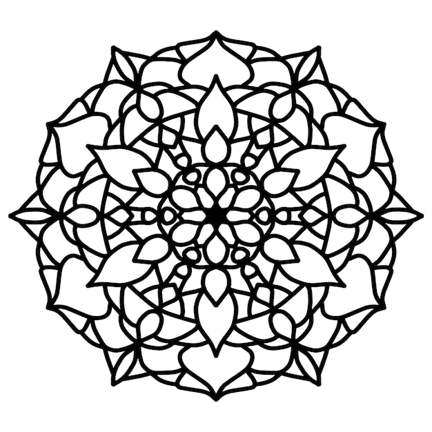 Decorative circle ornament mandala in Diwali style.