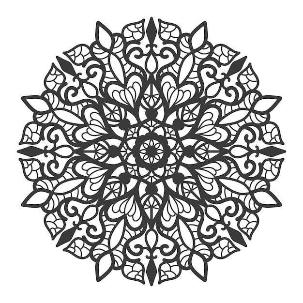 Decorative circle ornament mandala in Diwali style.