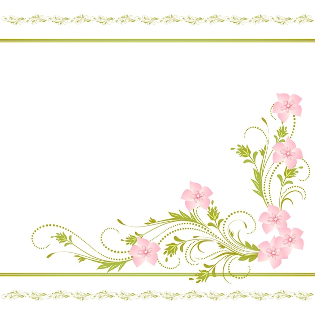 Vector decorative corner floral ornament