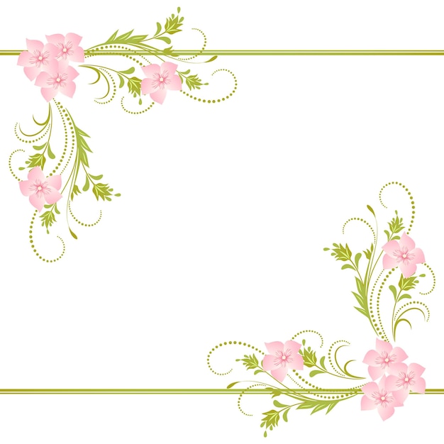 Decorative corner floral ornament