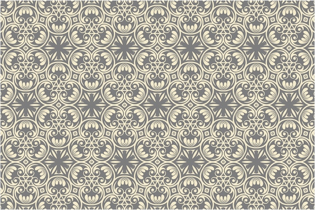 Decorative damask seamless pattern