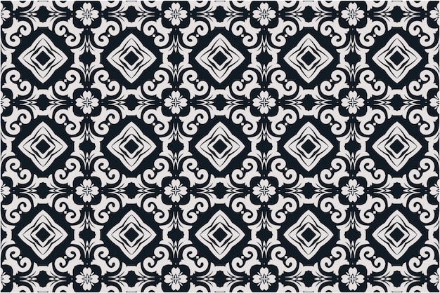 Decorative damask seamless pattern