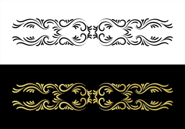 Decorative design element filigree calligraphy vector