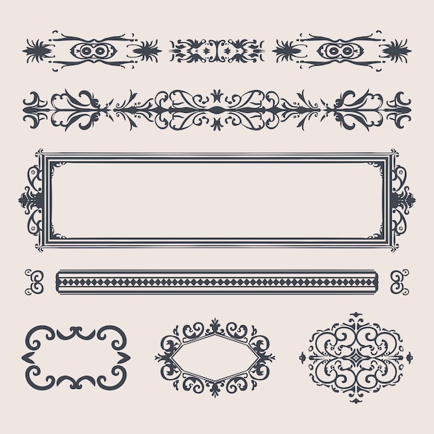 Vector decorative design elements