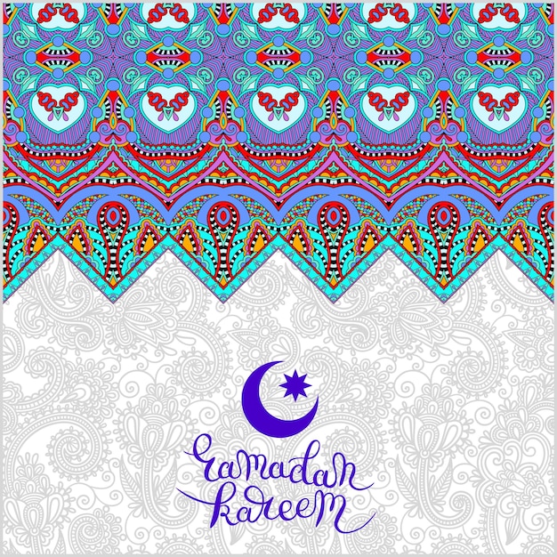 Decorative design for holy month of muslim community festival Ramadan Kareem