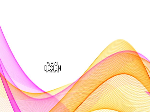 Decorative design modern pattern with stylish smooth yellow wave background vector