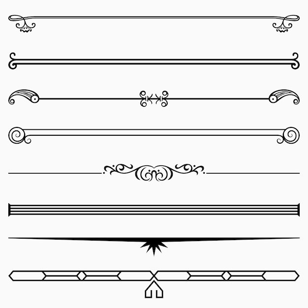 Vector decorative dividers (set 34)
