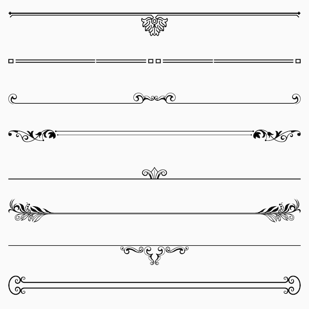 Vector decorative dividers (set 39)