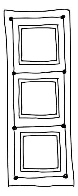 空白のピクチャ スポットと装飾的な落書き枠